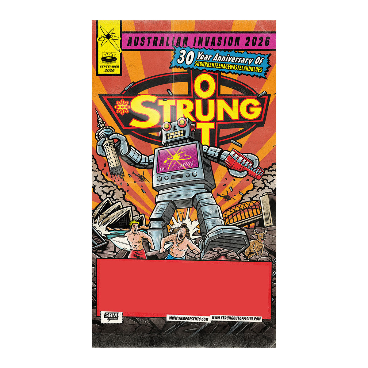 Strung Out - Australian Invasion 2026 Poster - SIGNED