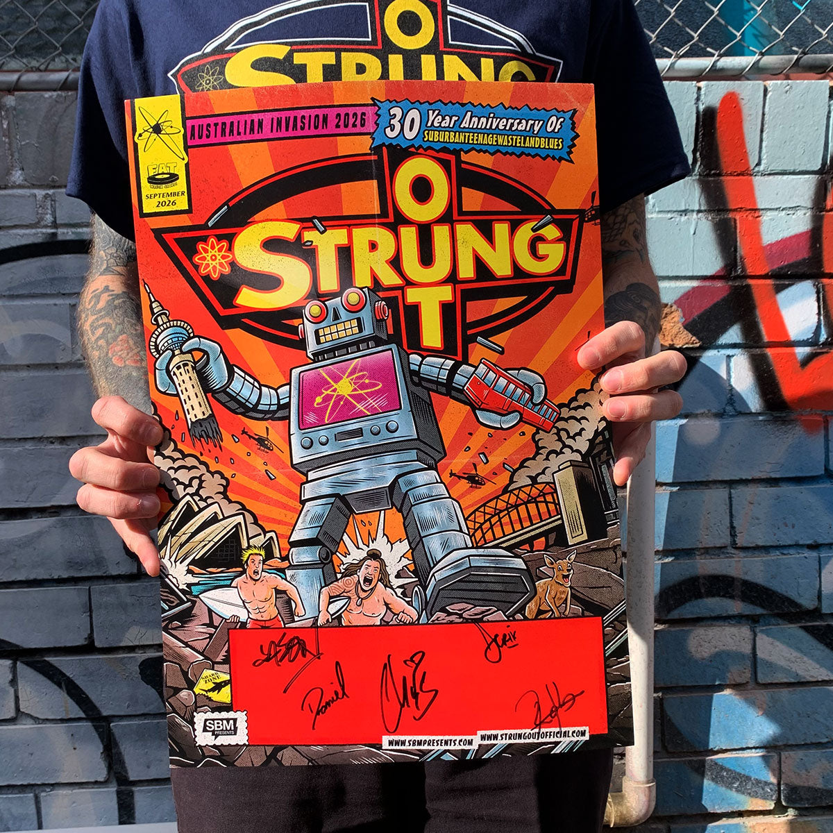 Strung Out - Australian Invasion 2026 Poster - SIGNED