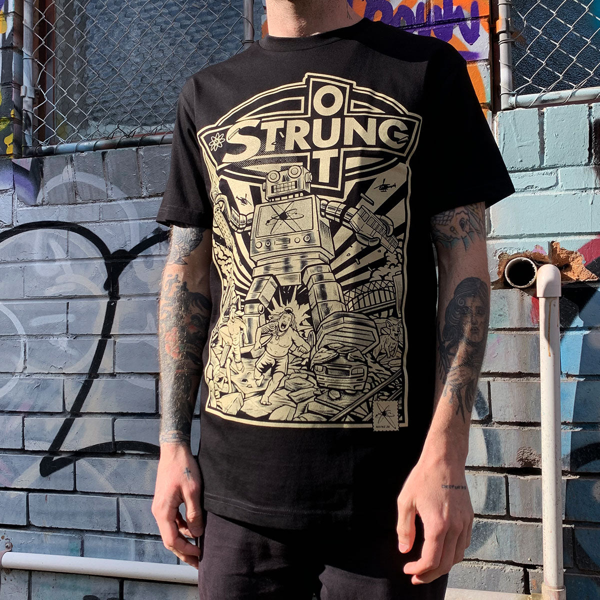 Strung Out - Australian / New Zealand Invasion 2026 Tour T-Shirt (Black)