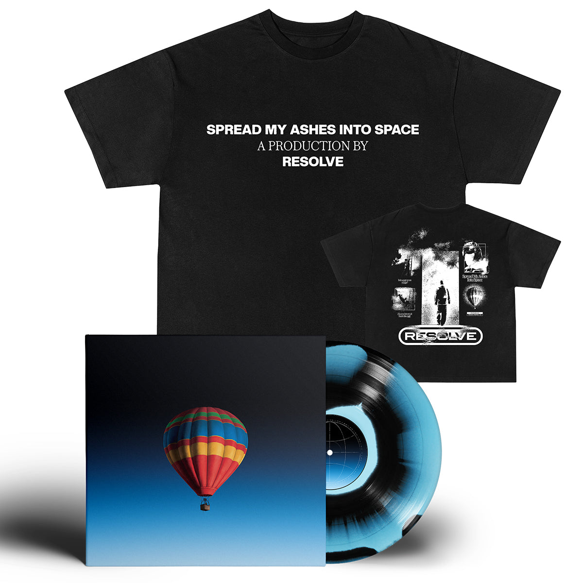 Resolve - Spread My Ashes Into Space LP (Limited Stratosphere Vinyl) + T-Shirt Bundle