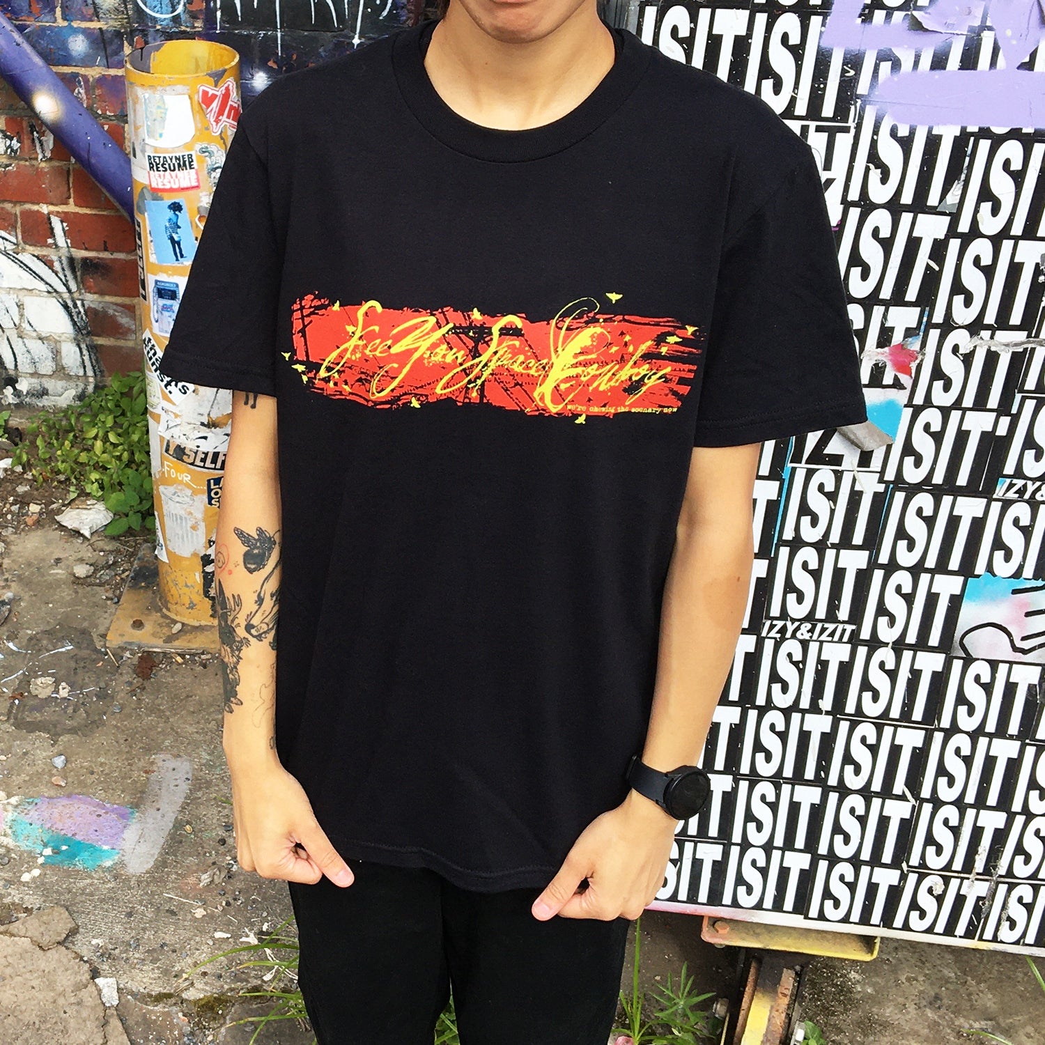 seeyouspacecowboy - Pole Wires T-shirt (Black)