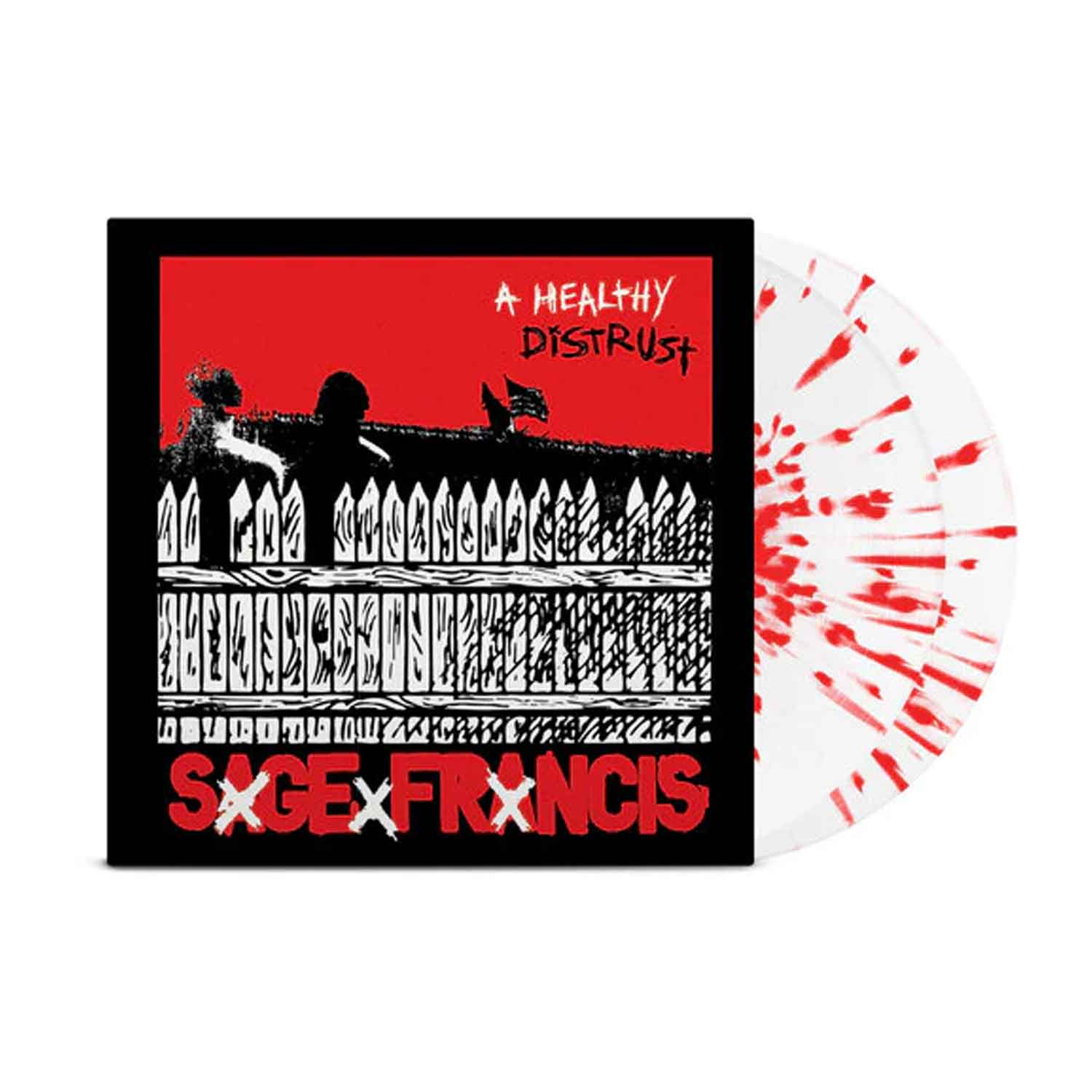 Sage Francis - A Healthy Distrust 2LP Vinyl (20th Anniversary White w/ Red Splatter)