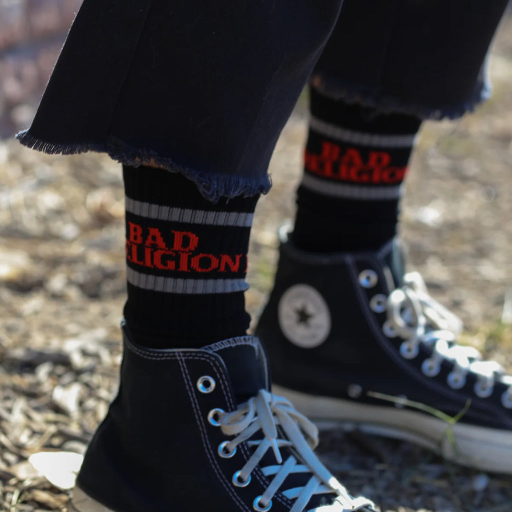 Bad Religion - Logo Stripe Socks (Black/Gray)