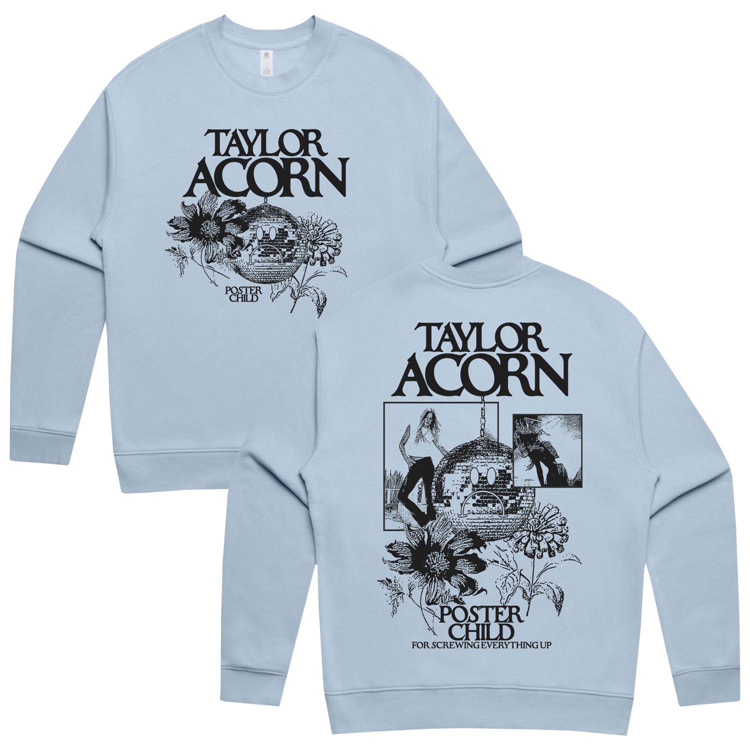 Taylor Acorn - Disco Ball Crewneck (Powder Blue)