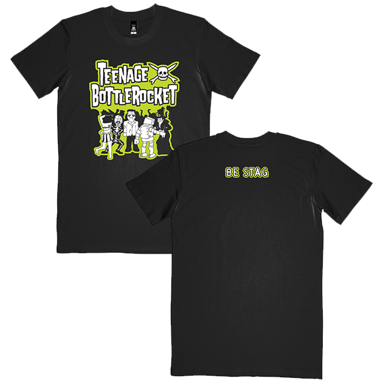 Teenage Bottlerocket - Be Stag T-Shirt (Faded Black)