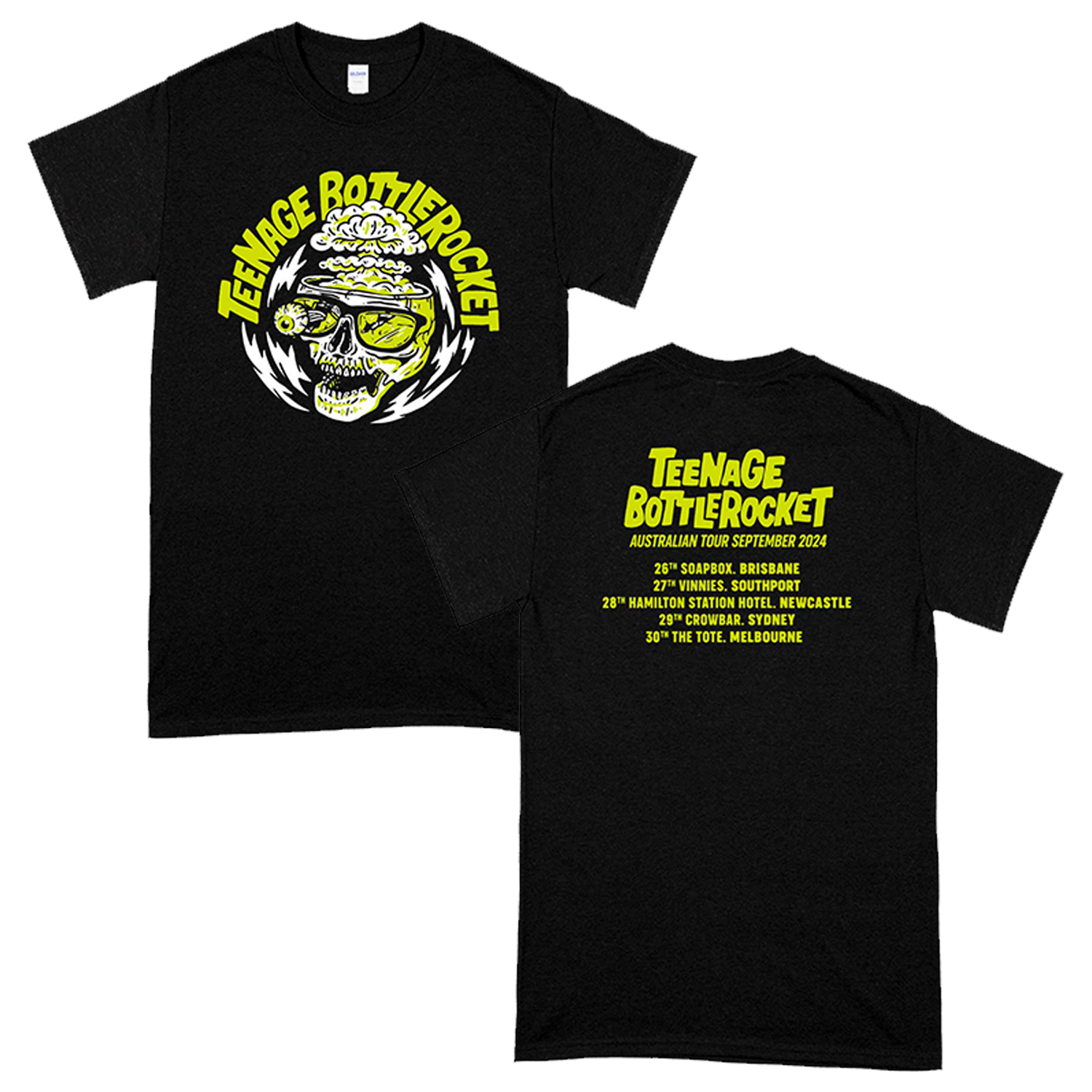 Teenage Bottlerocket - AUS Tour T-Shirt (Black)