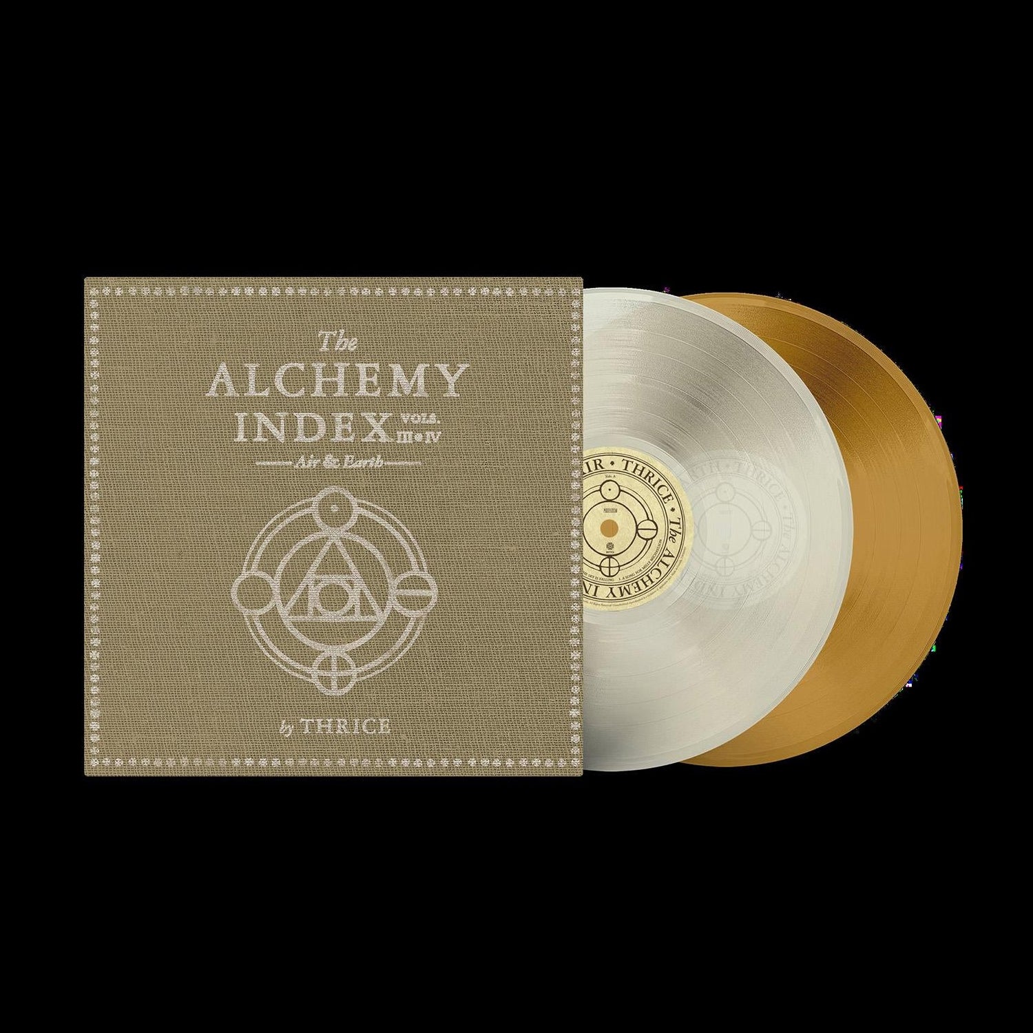 Thrice - The Alchemy Index Vols. III & IV: Air & Earth 2LP (Translucent Milky Clear / Tan Vinyl)
