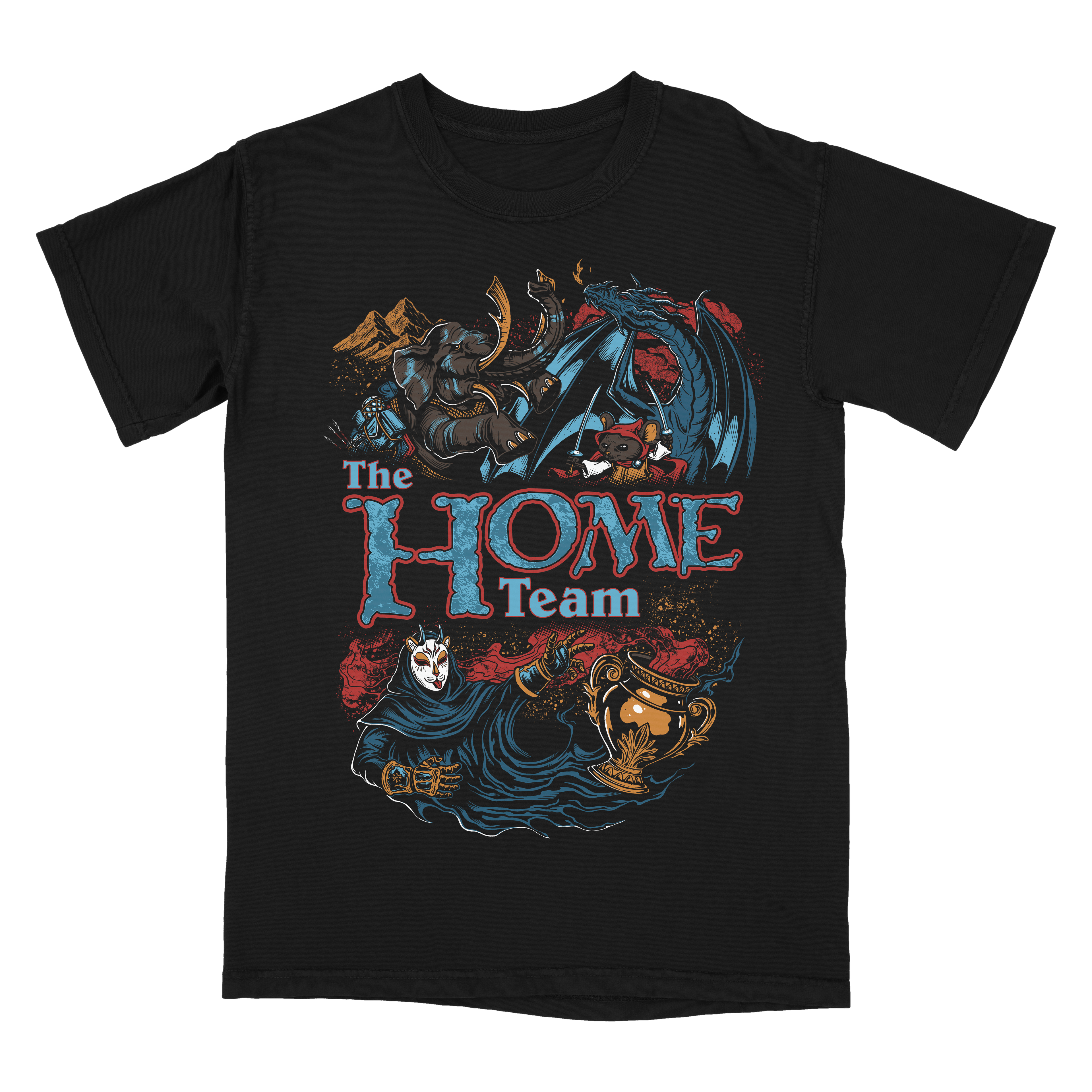 The Home Team - MTG Retro Collage Tee (Black)