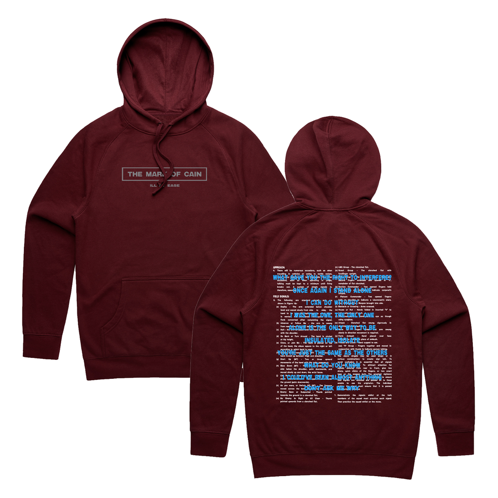 Ill At Ease Hoodie (Burgundy)– Artist First