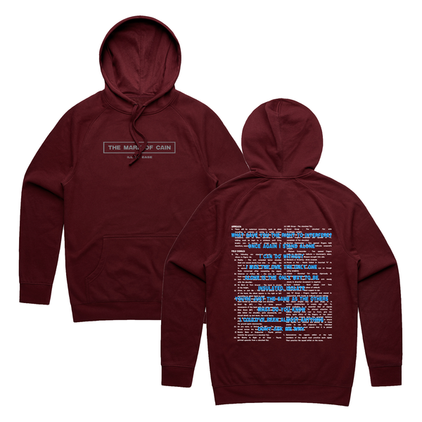 The Mark Of Cain - Ill At Ease Hoodie (Burgundy)