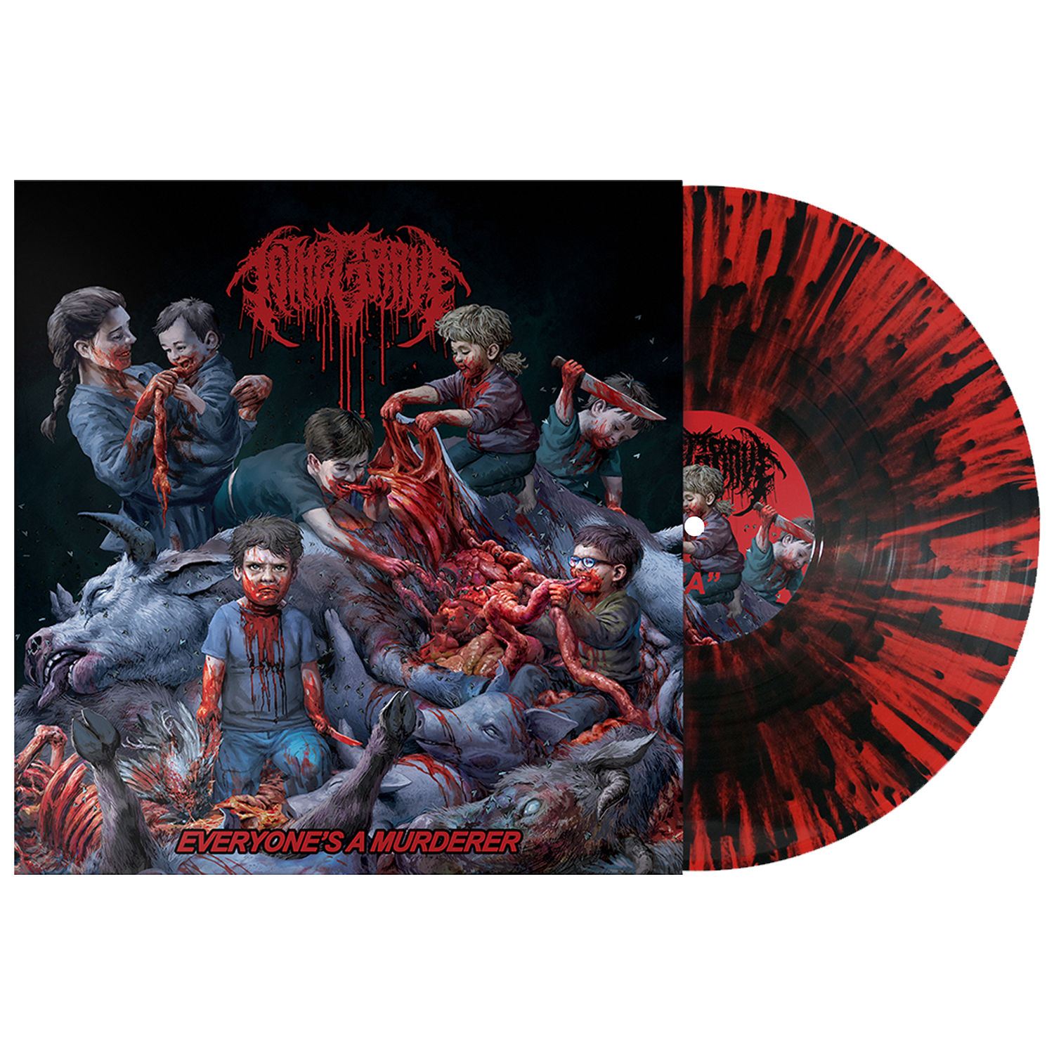 To The Grave - Everyone's A Murderer LP (Black Red Heavy Splatter Vinyl)