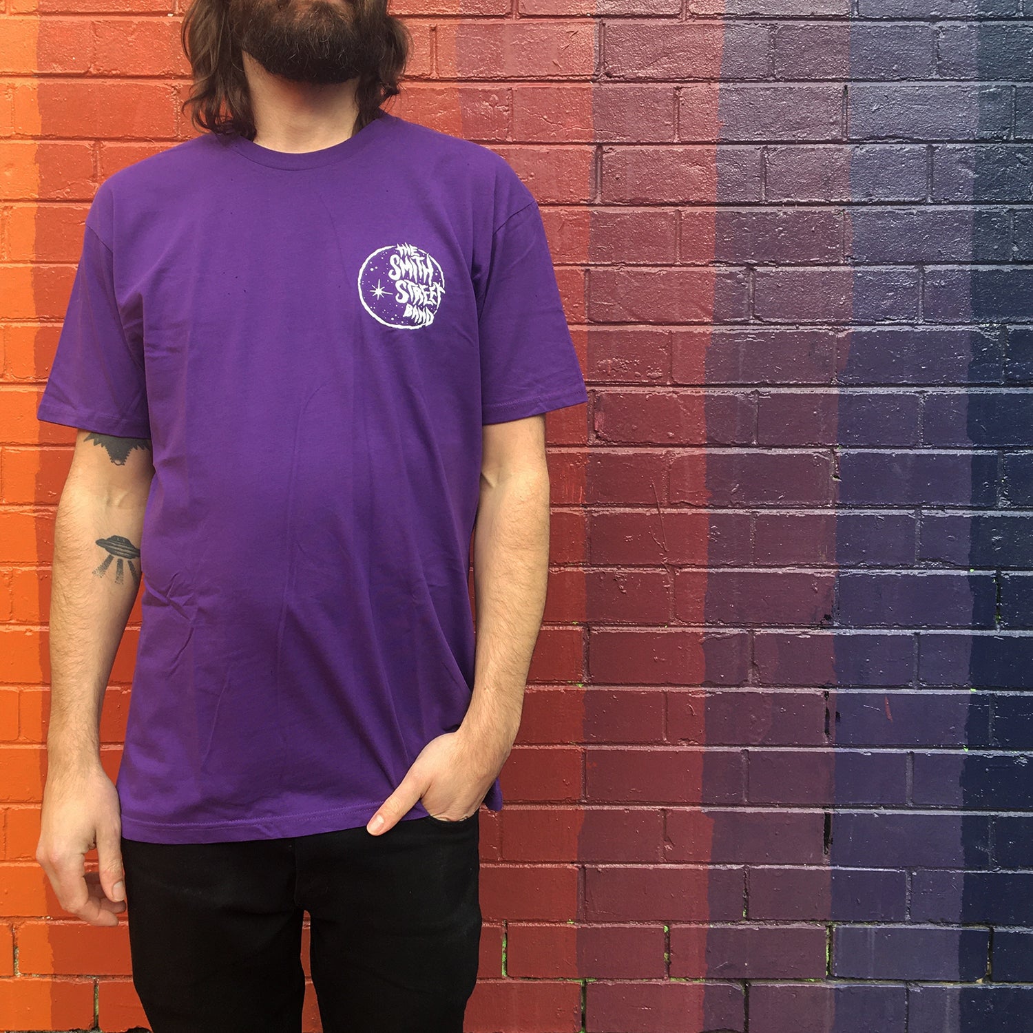 The Smith Street Band - Plum Moon Tee (White Print)