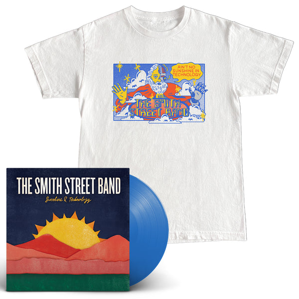 The Smith Street Band - Sunshine & Technology (Repress) LP (Light Blue Vinyl) + Ain't No Sunshine T-Shirt (White)