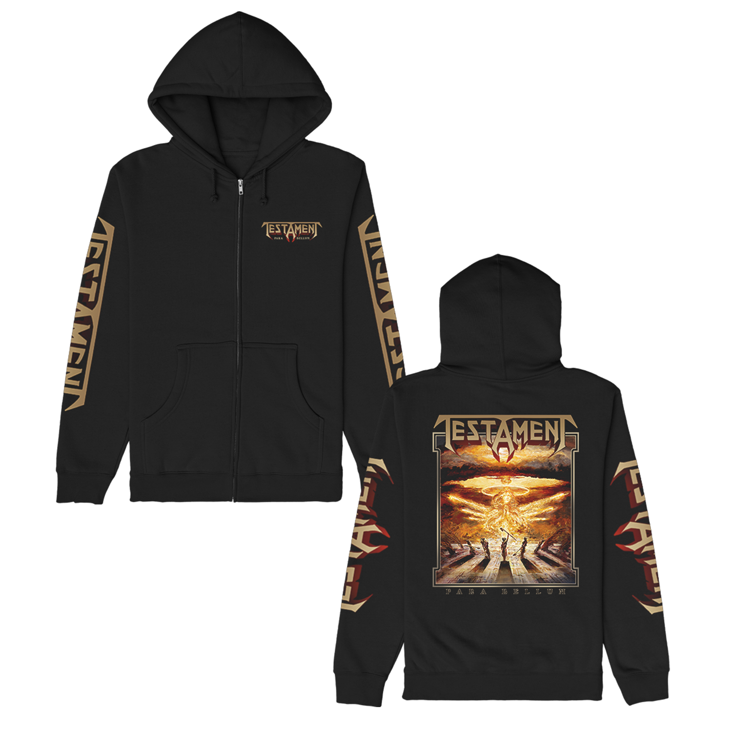 Testament -Para Bellum Zip Up Hoodie (Black)