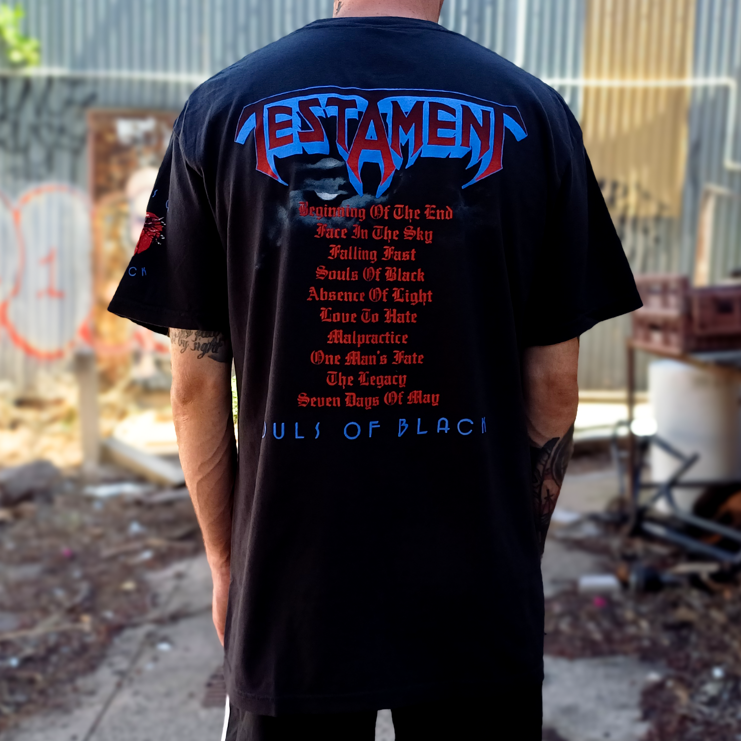 Testament - Souls Of Black Cover T-Shirt (Black)