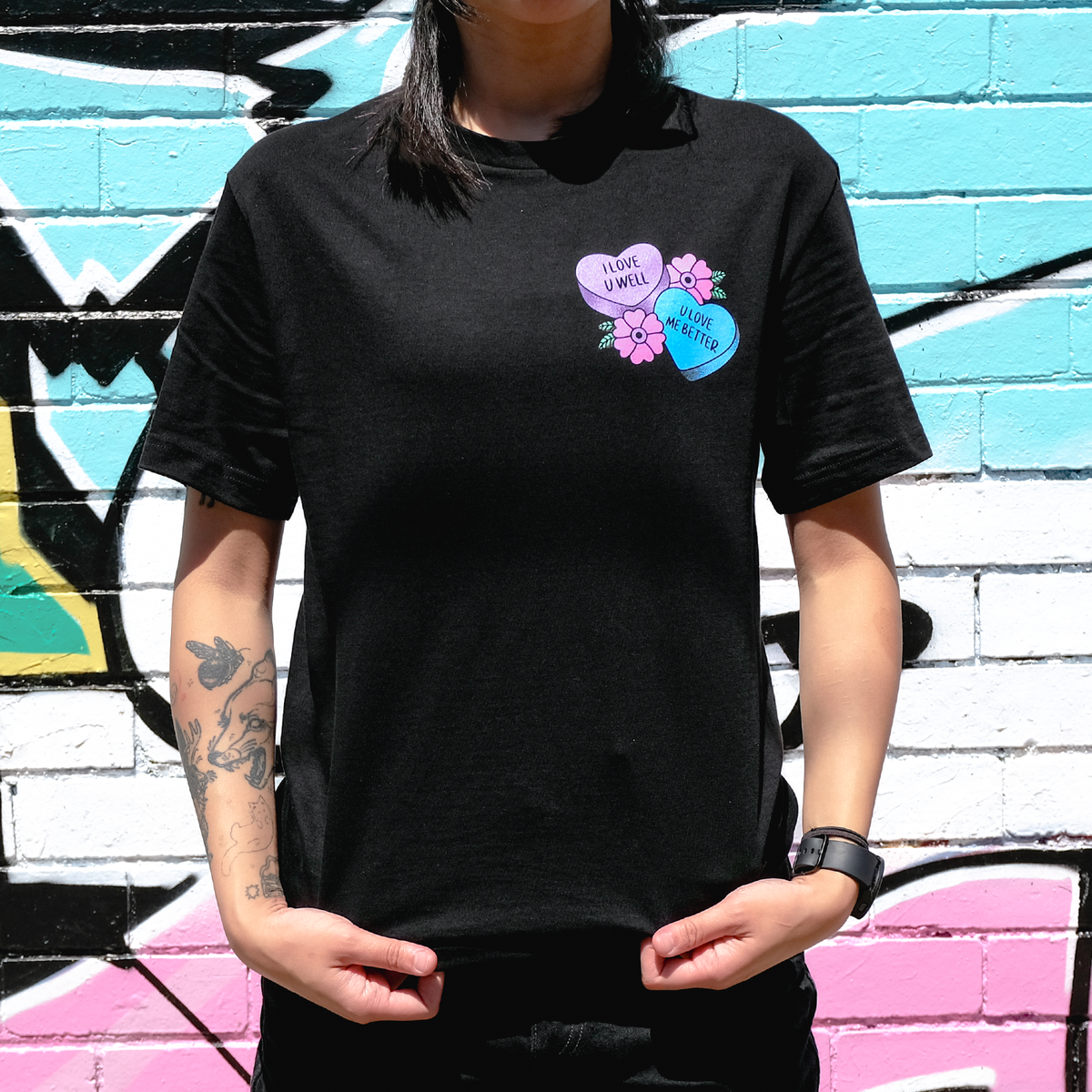 The Home Team - Love Letter Tee (Black)