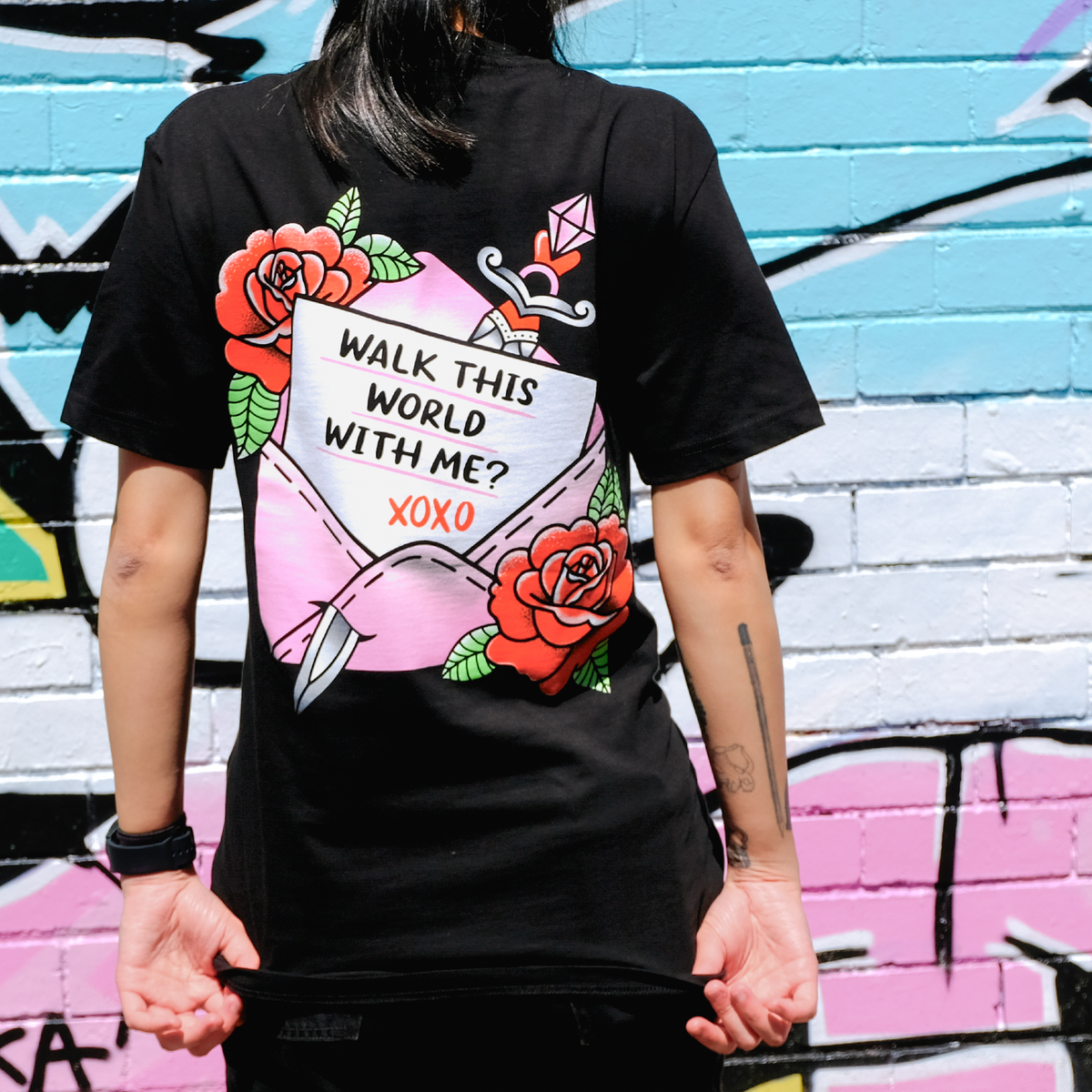 The Home Team - Love Letter Tee (Black)