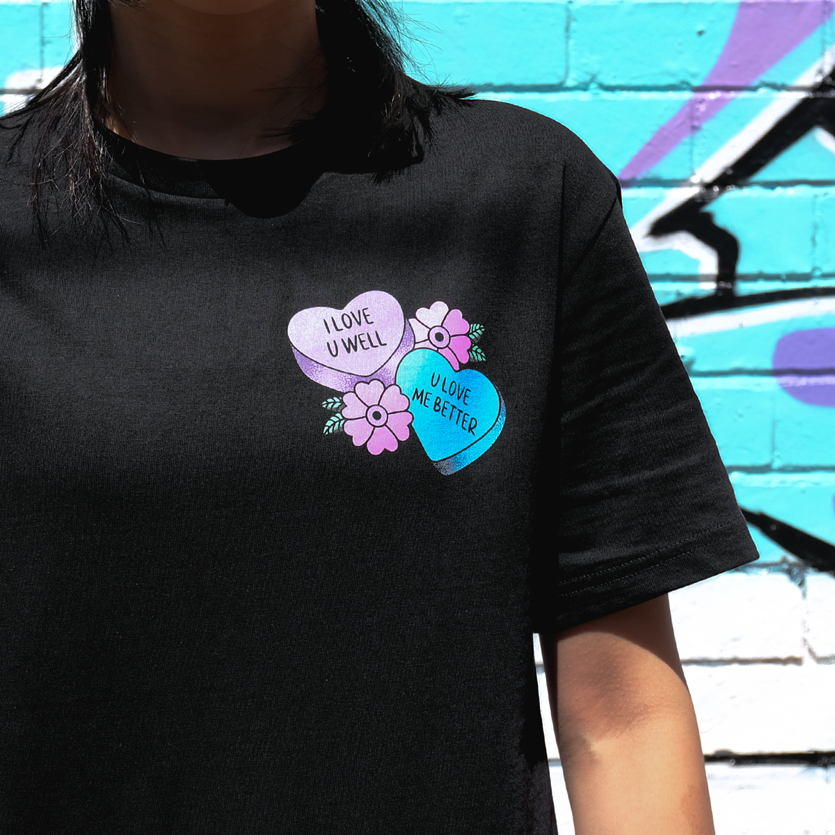 The Home Team - Love Letter Tee (Black)