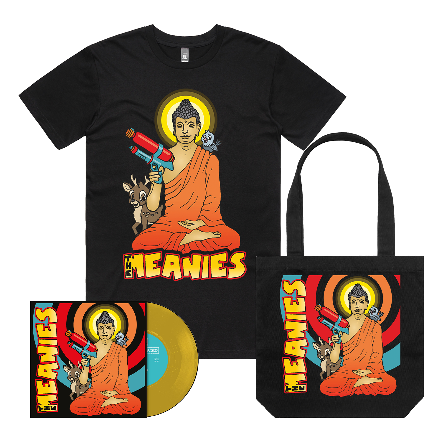 Shutdown 7" Vinyl (Gold) + T-Shirt + Tote Bag