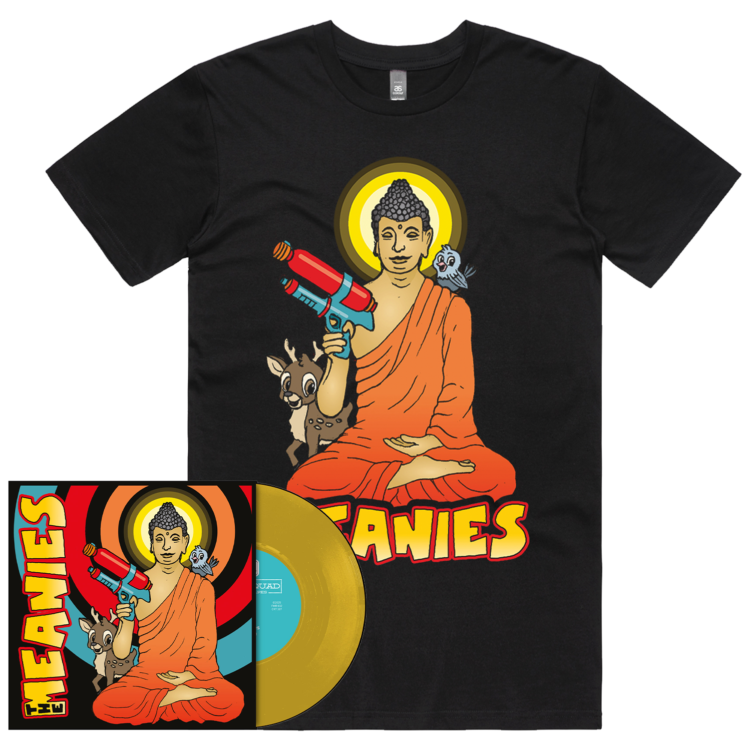 The Meanies - Shutdown 7" Vinyl (Gold) + T-Shirt