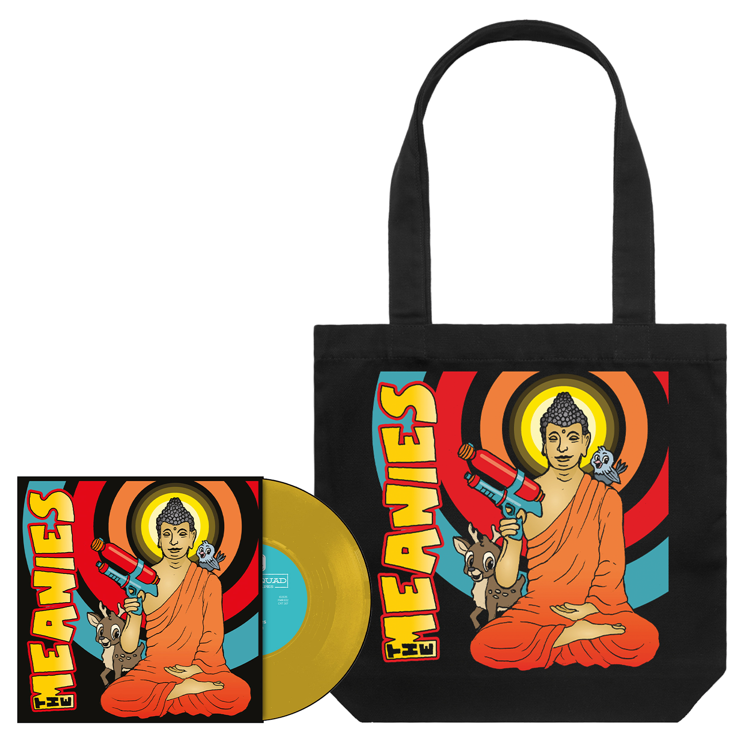 The Meanies - Shutdown 7" Vinyl (Gold) + Tote Bag