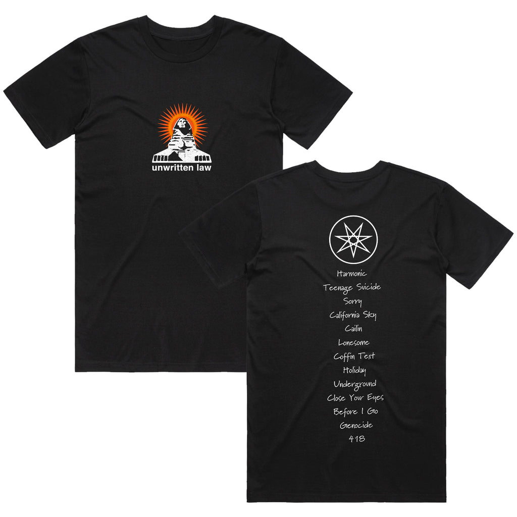 Unwritten Law - Tracklist Sphinx T-Shirt (Black)