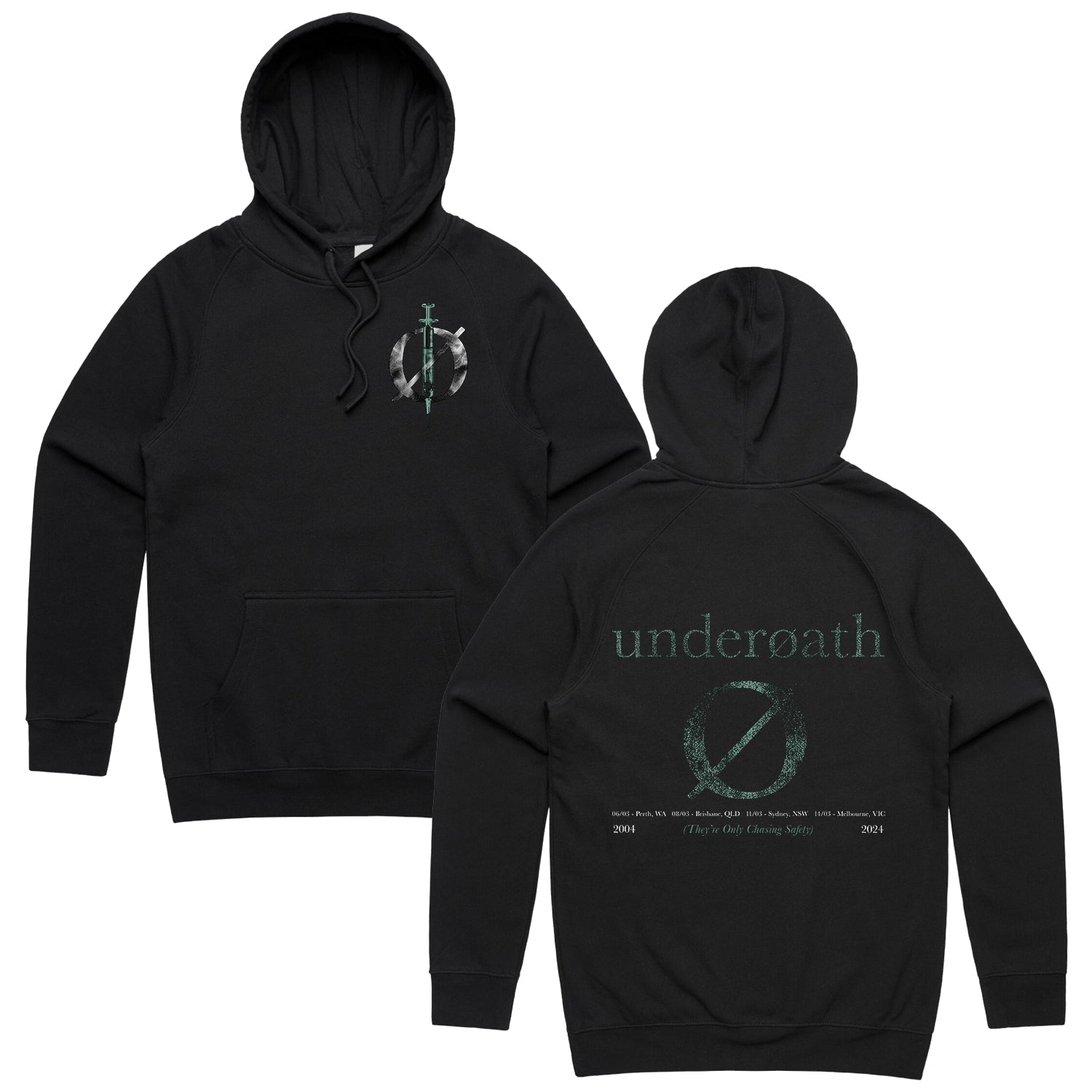 Underoath - They're Only Chasing Safety 20th Anniv. Tour Hoodie (Black)