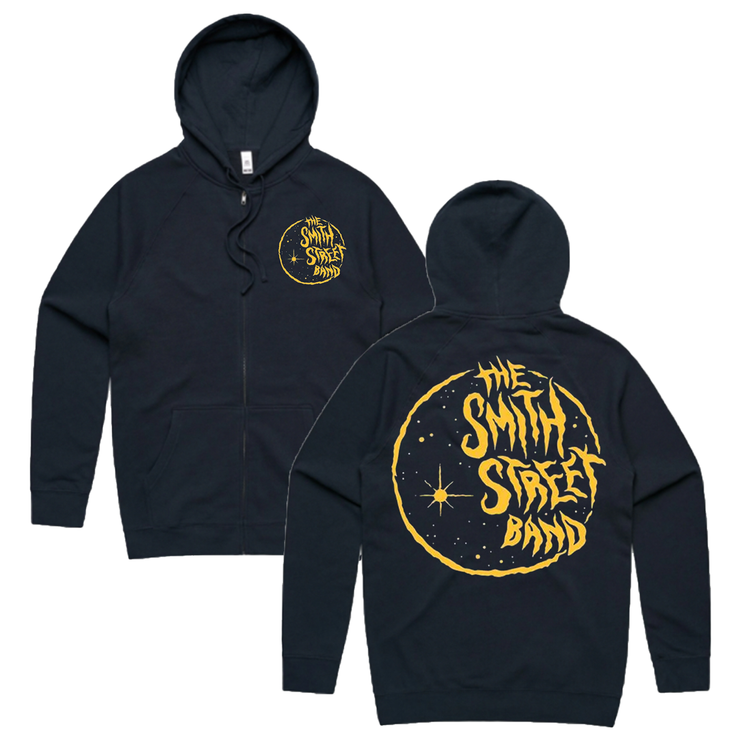 Moon Zip Up Hoodie (Navy)