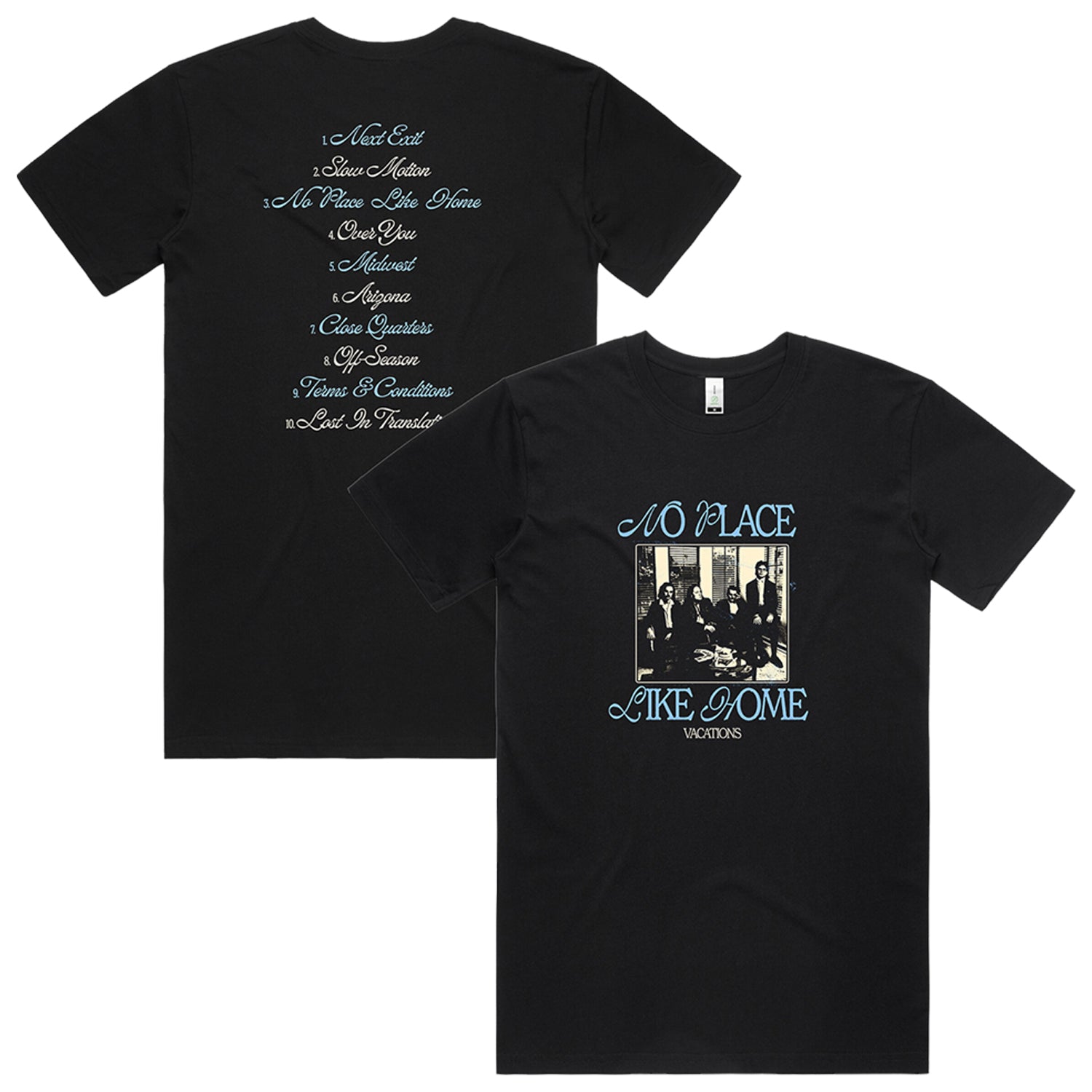 Vacations - Tracklist T-Shirt (Black)