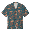 Violent Femmes - Flamingo Tiki Button Down Short Sleeve Shirt (Blue)