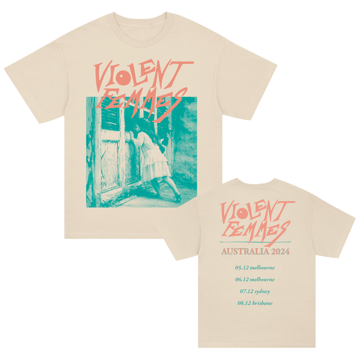 Violent Femmes - AUS Tour T-Shirt (Ivory)