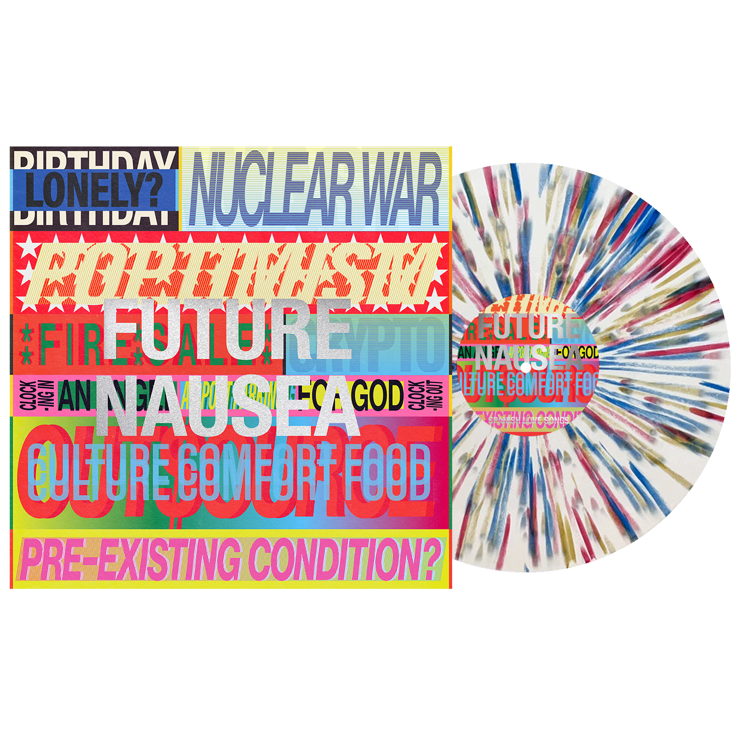 Spanish Love Songs - Future Nausea LP (White w/ Blue, Red and Gold Splatter Vinyl)