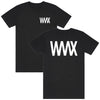 WAAX - White on Black Logo Tee