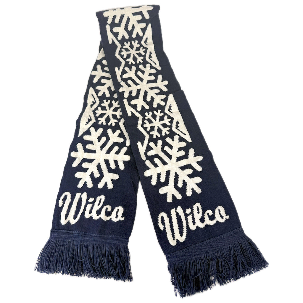 Wilco - Navy Snowflake Knit Scarf