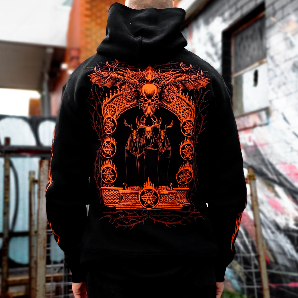 Whitechapel - Flaming Cult Pullover Hoodie (Black)