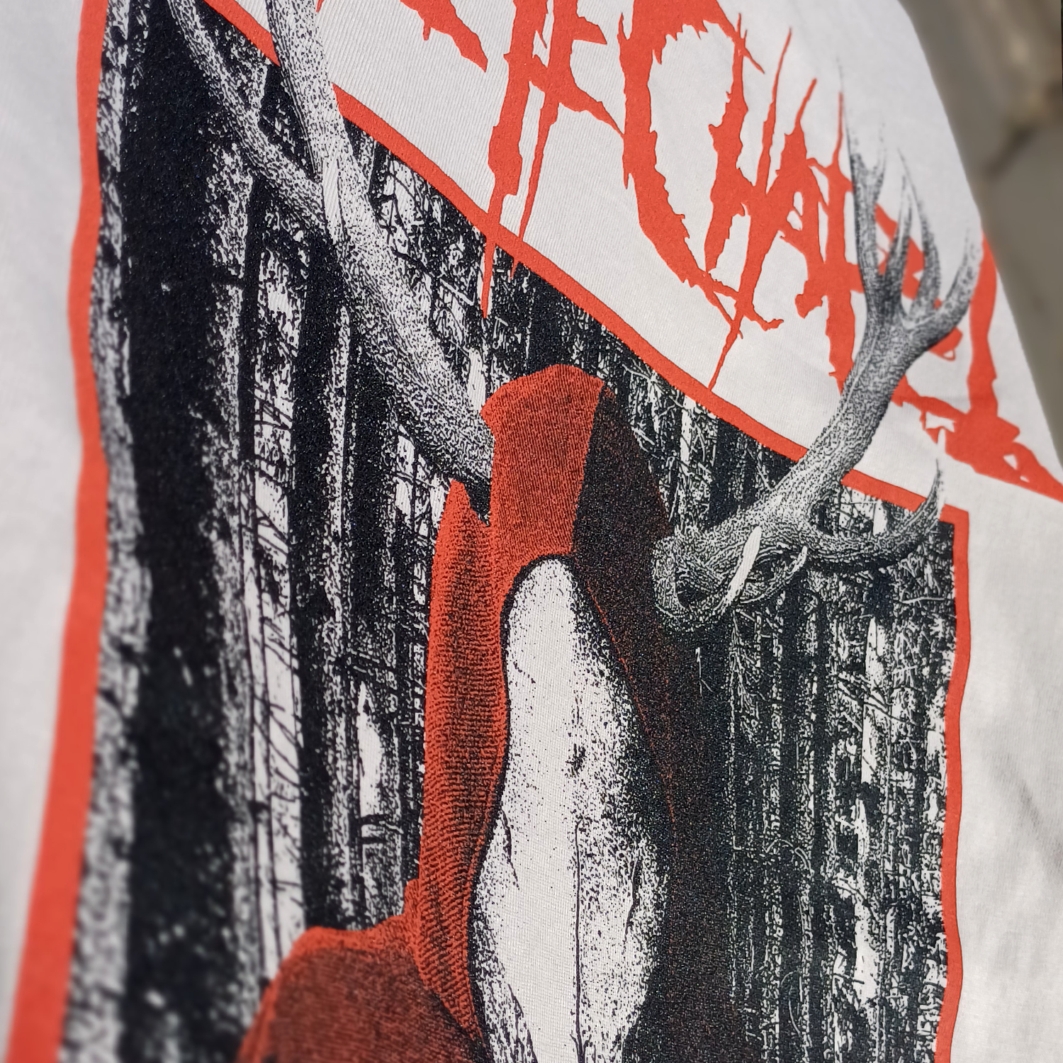 Whitechapel - Hooded Skull T-Shirt (Bone)