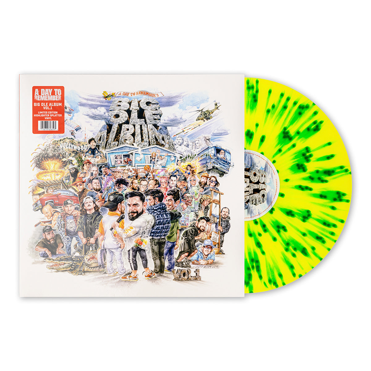 A Day To Remember - Big Ole Album Vol. 1 LP (Highlighter Splatter Vinyl) - SIGNED