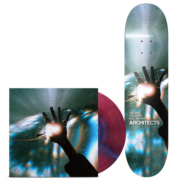 Architects - The Sky, The Earth & All Between LP (AUS Exclusive - Red Nebula Opaque Vinyl) + Skate Deck