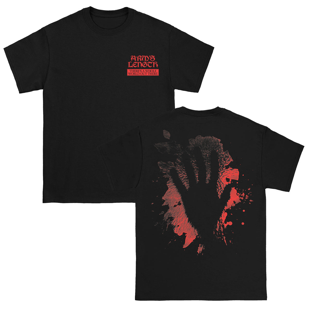 Arm’s Length - There’s A Whole World Out There T-Shirt (Black)