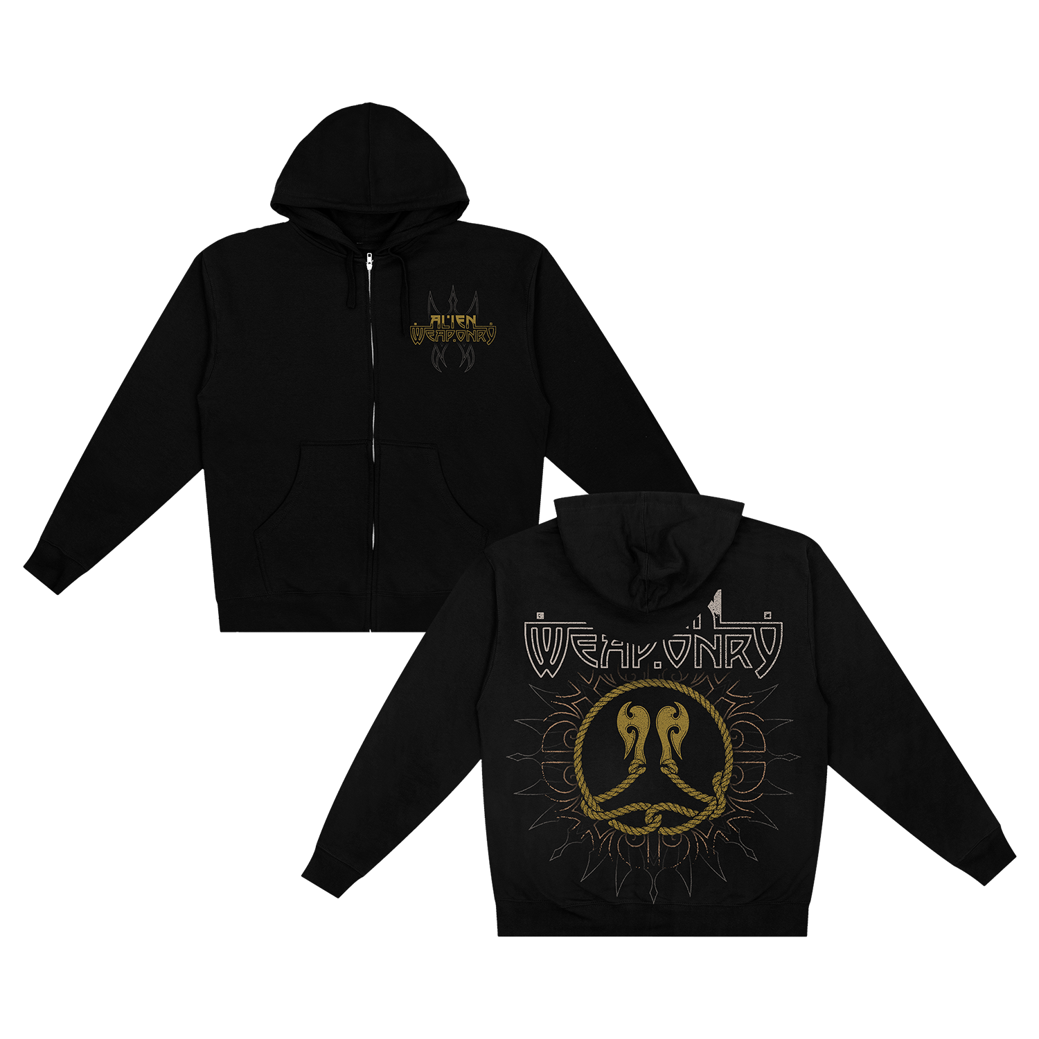 Alien Weaponry - Rope Combat Zip-Up Hoodie (Black)