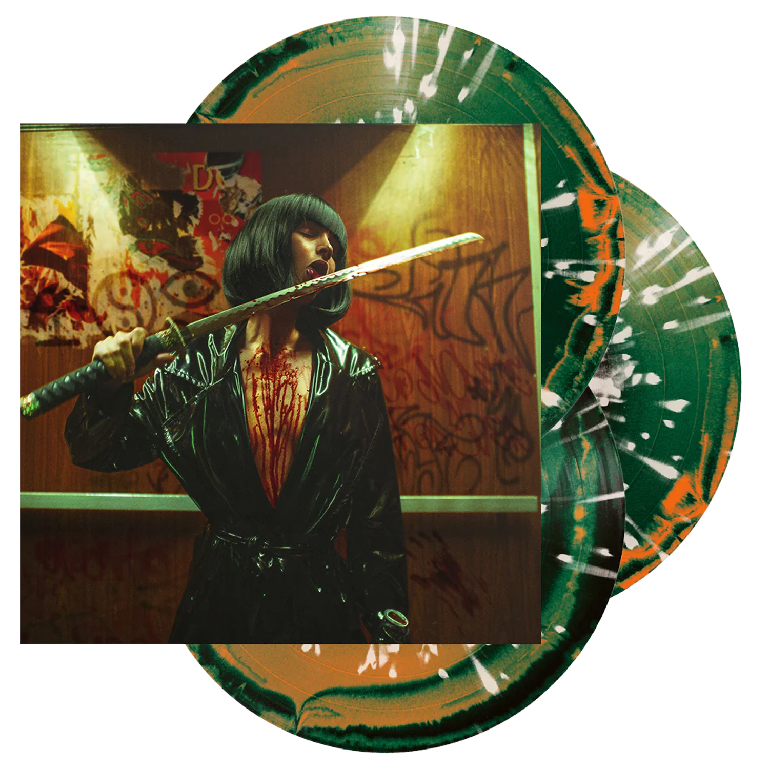 Bad Omens - CONCRETE JUNGLE [THE OST] 3LP Vinyl (Green + Orange + Black Side A/B w/ Bone Splatter)