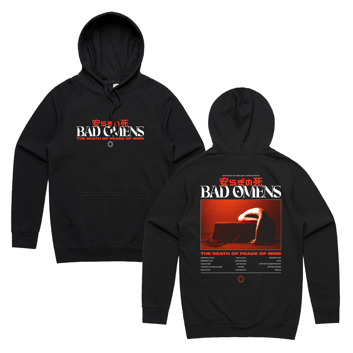 Bad Omens - Tracklist Pullover Hoodie (Black)