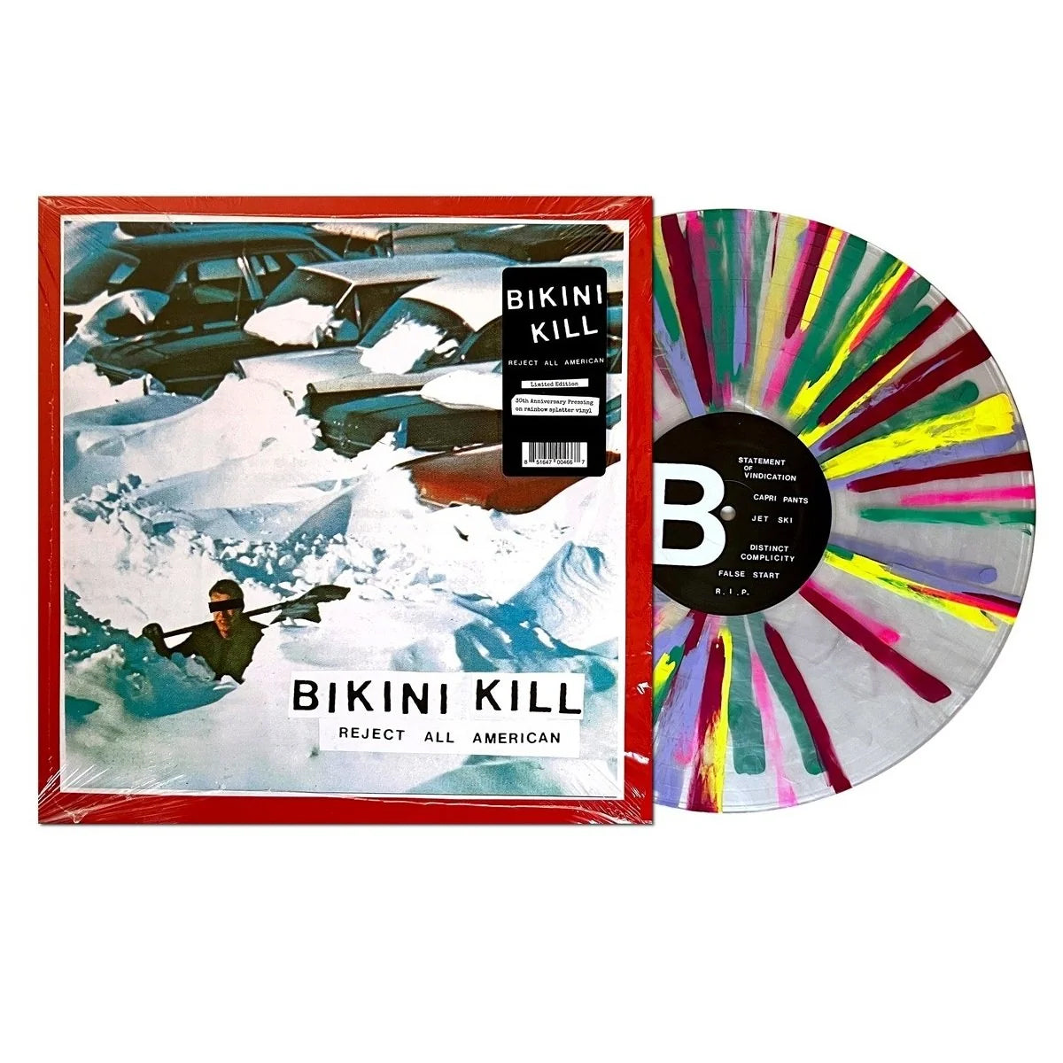 Bikini Kill - REJECT ALL AMERICAN: 30TH ANNIVERSARY LP (RAINBOW SPLATTER VINYL)