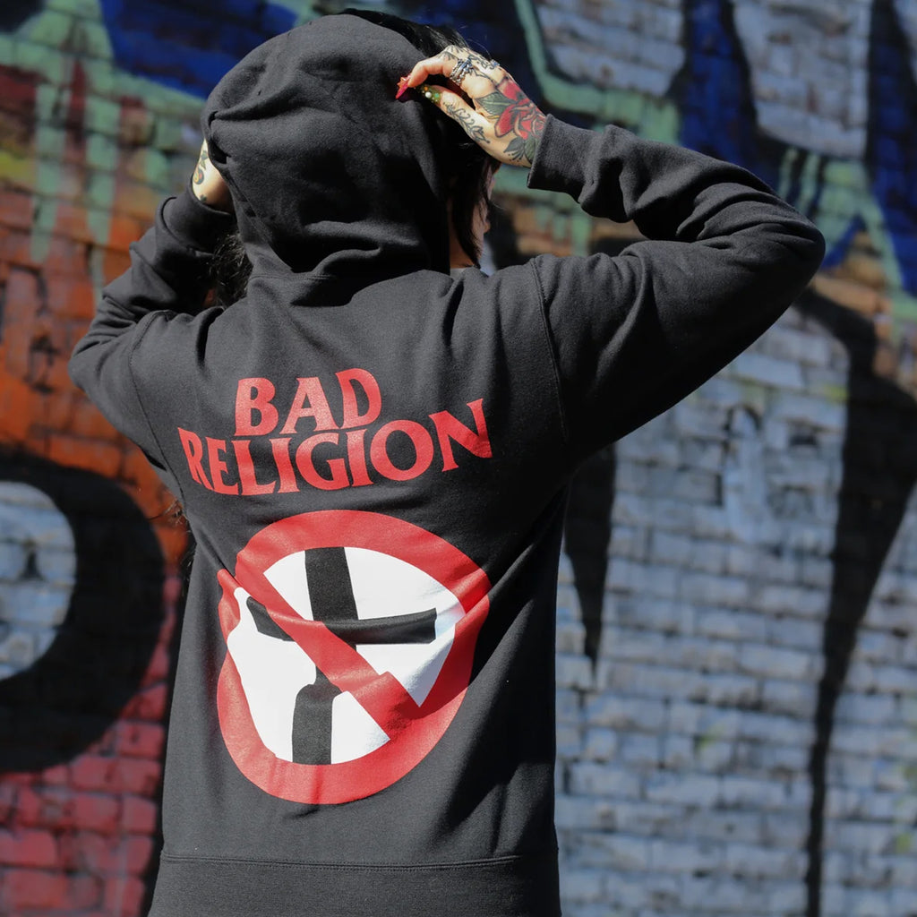 Bad Religion - Logo Crossbuster Zip Up Hoodie (Black)