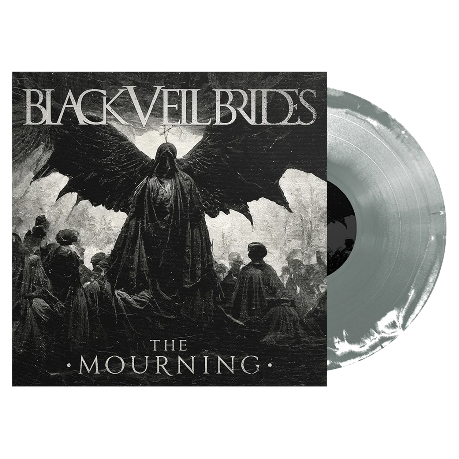 Black Veil Brides - The Mourning EP Vinyl (Silver + White Side A/B w/ Black Screenprint)