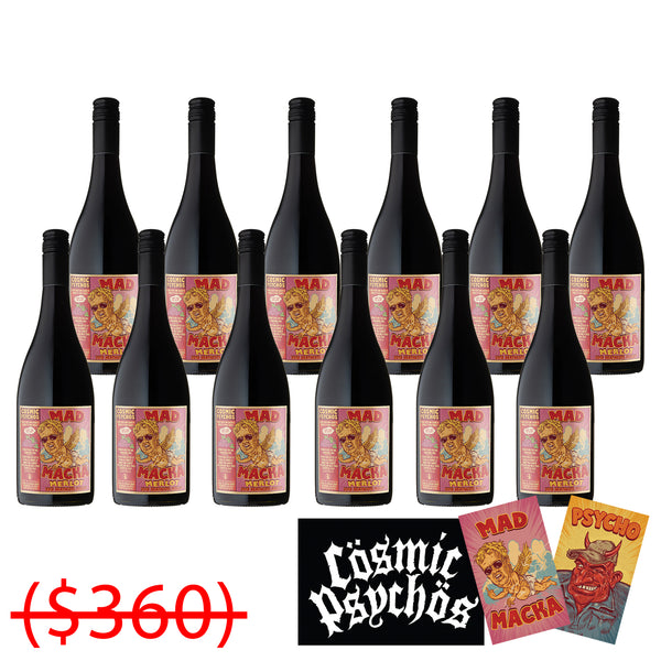 Cosmic Psychos - Mad Macka Merlot (Case) + Sticker Pack