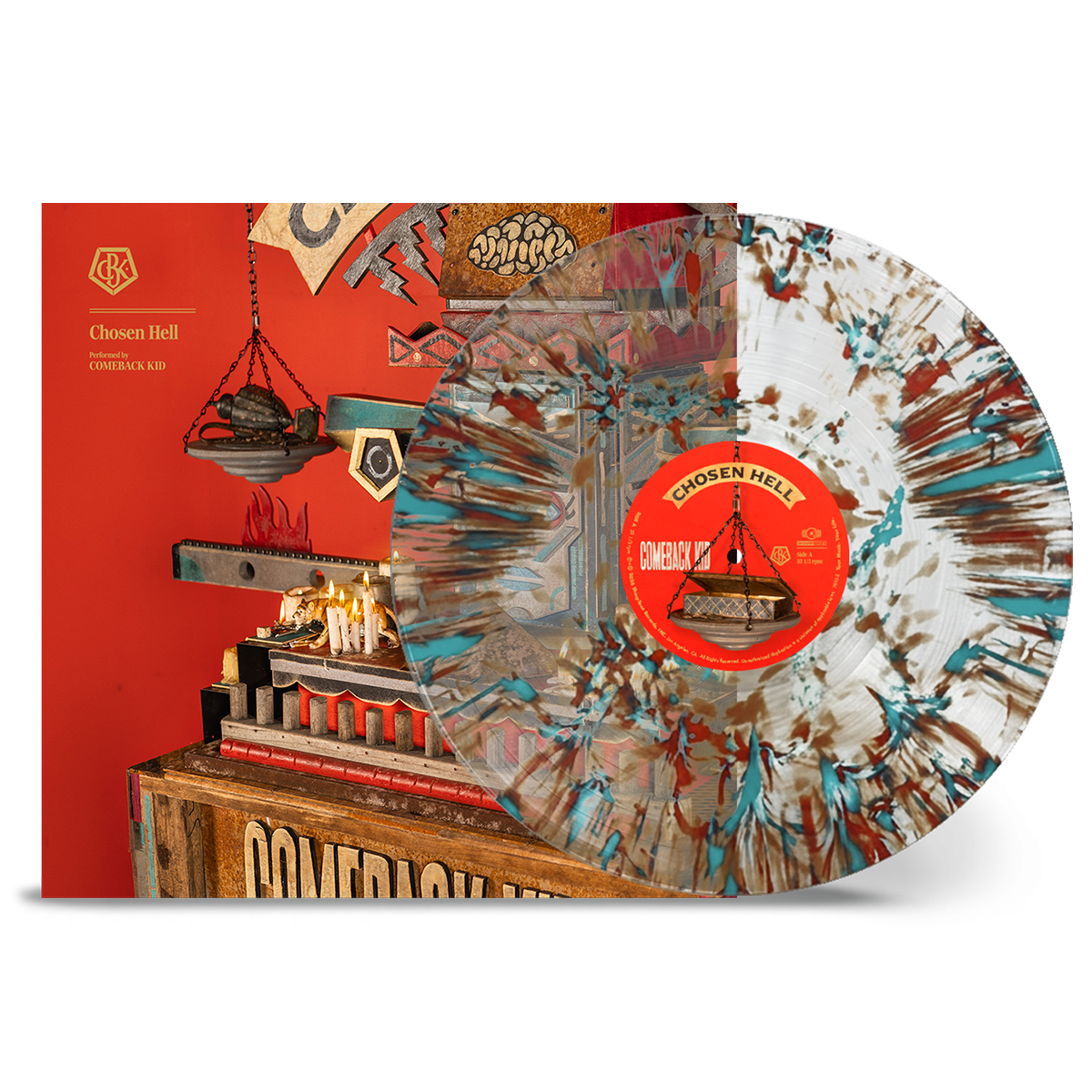 Comeback Kid - Chosen Hell LP (Clear with Gold + Turquoise/Red Crusher Vinyl)