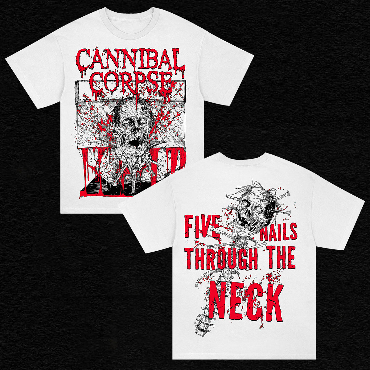 Cannibal Corpse - Five Nails T-Shirt (White)