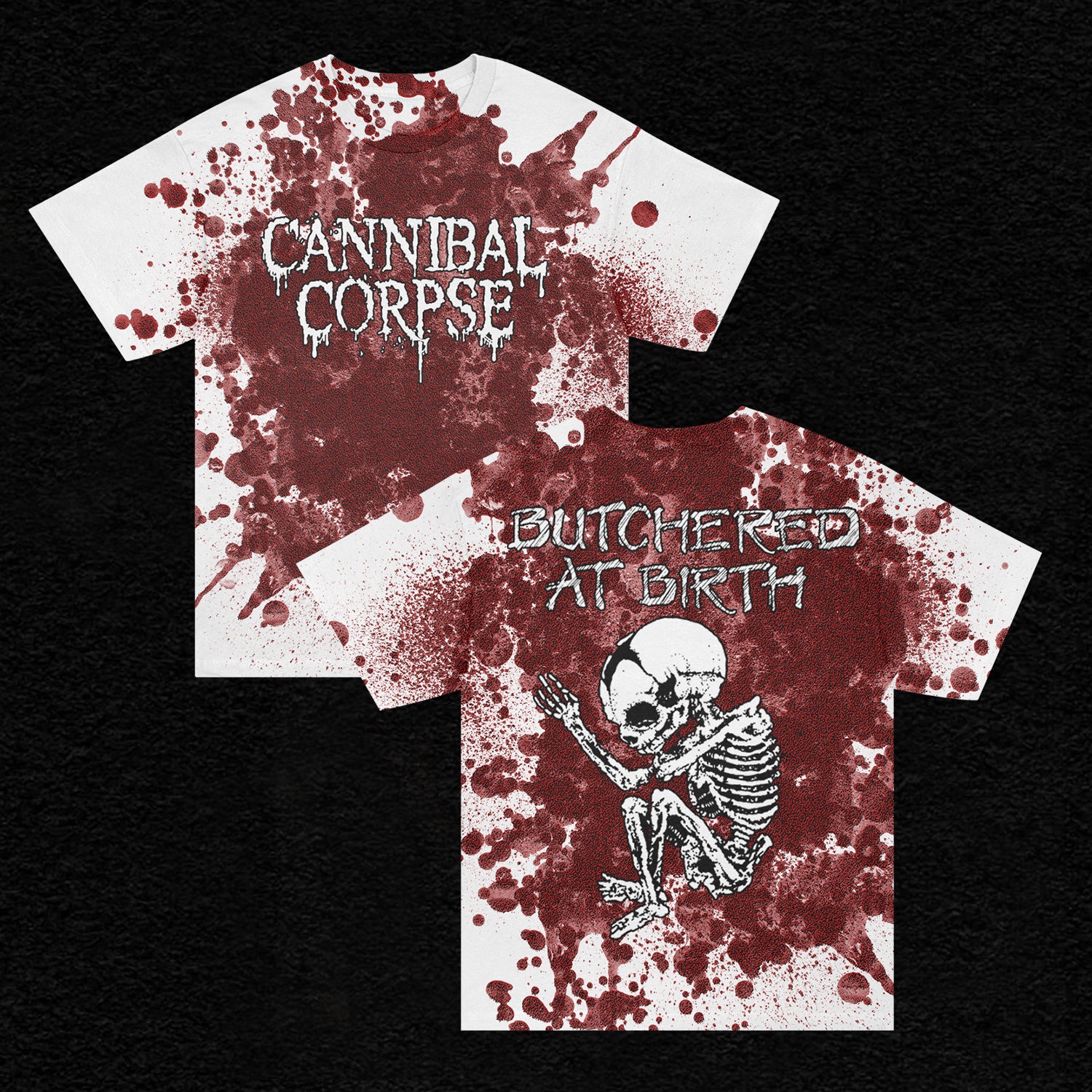 Cannibal Corpse - Butchered Bloody Mess T-Shirt (White)