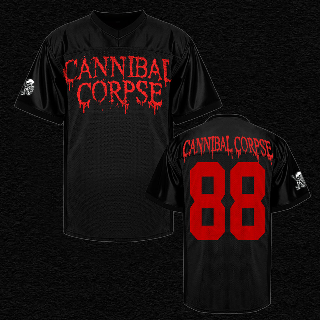 Cannibal Corpse - Cannibal Corpse Logo Football Jersey (Black)